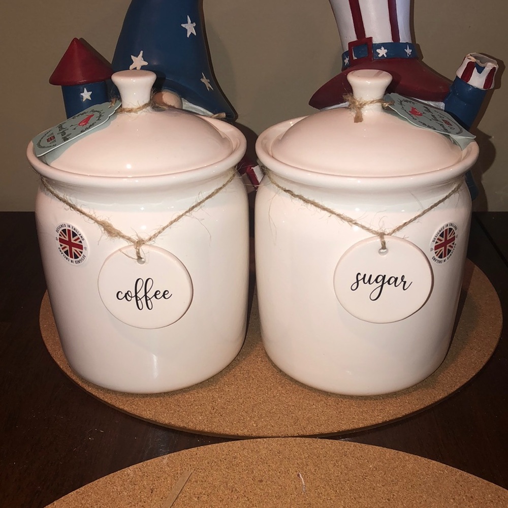 Coffee and sugar canisters